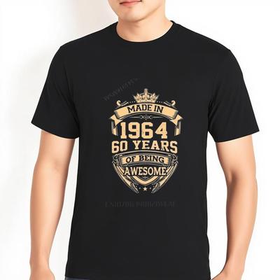 Men Tshirt Men Women Birthday Anniversary Funny Tshirts Made In  Th  Years Old Vintage Cotton Gift Classic Tee Tops