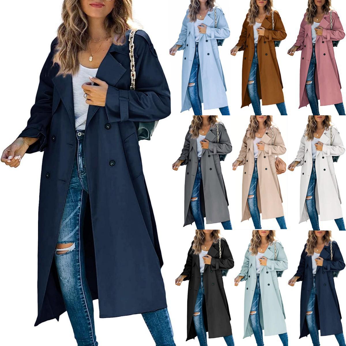

In Stock! European and American Style Women s Winter and Autumn Trench Coat. M
