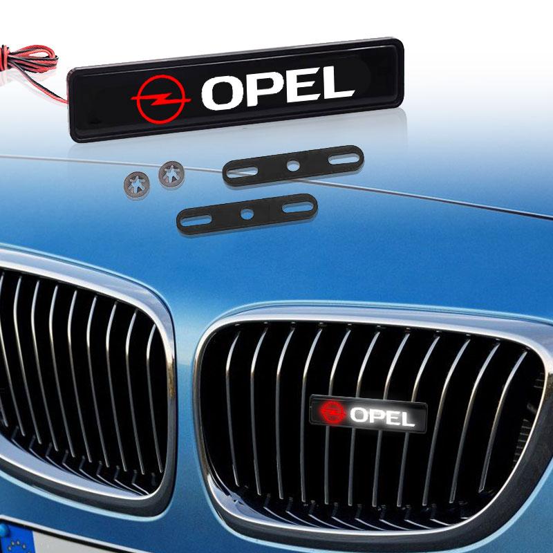 Car Light LED Front Hood Grille Emblem Badge Decorative For Opel Astra H G J Insignia Mokka Zafira Corsa Vectra C D Antara
