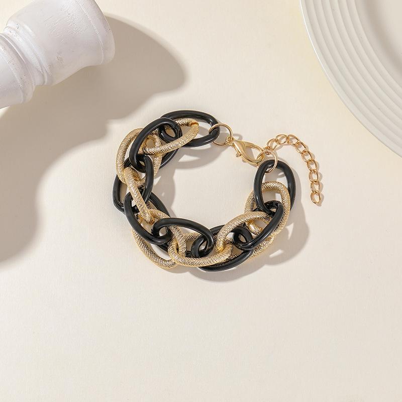 Hip Hop Thick Bracelet, Street Auction Personalized Multi-Layer Jewelry Punk Metal Chain Bracelet Women