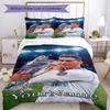 Cristiano Ronaldo 77 Customize Your Name Bedding Set Breathable Duvet Cover with Pillowcases Home Decoration Birthday Gift