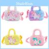 Bunte Plüsch-Einhorn-Handtasche für kleine Mädchen Leicht und atmungsaktiv mit Reißverschluss-Innentaschen Gelb
