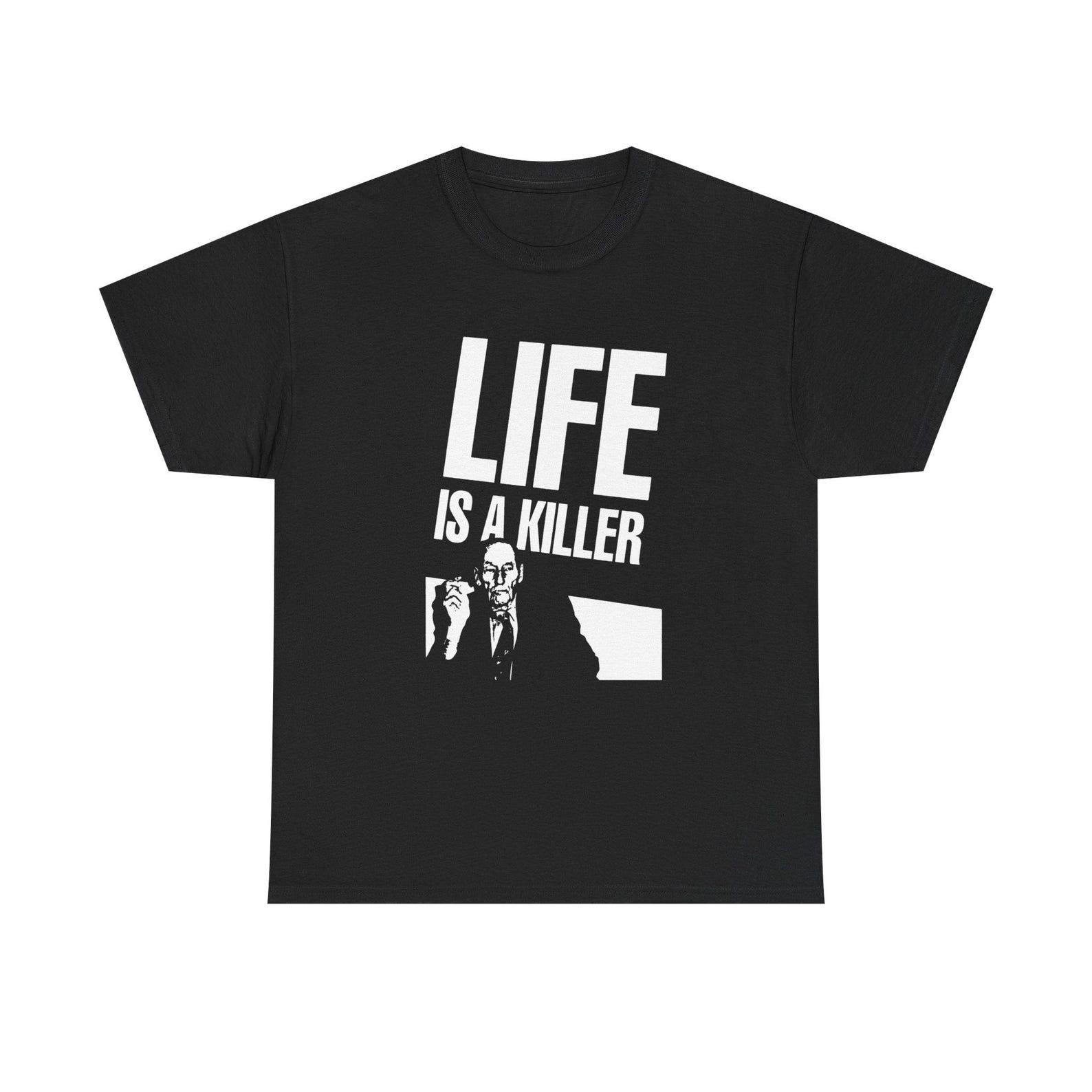 William Burroughs Life Is A Killer Shirt, Beat Generation Writer Tee, Vintage Literary Graphic T-Shirt, Retro Counterculture Fan Gift 3XL