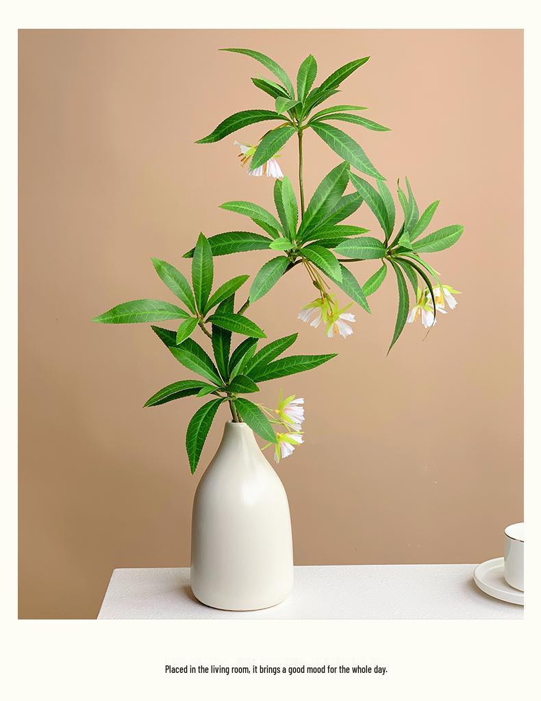 Lifelike Artificial Flower Arrangement - Potted Green Plants for Indoor Decoration in Living or Dining Rooms.