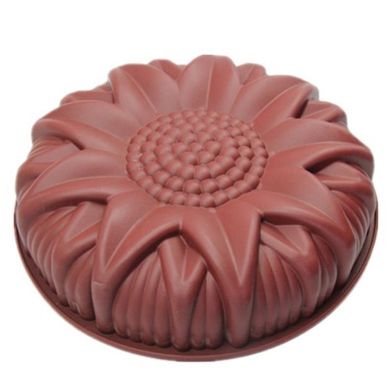 1PC Big Silicone Cake Mold Dessert Molds Large Sunflower Styling Pastry Moulds( )