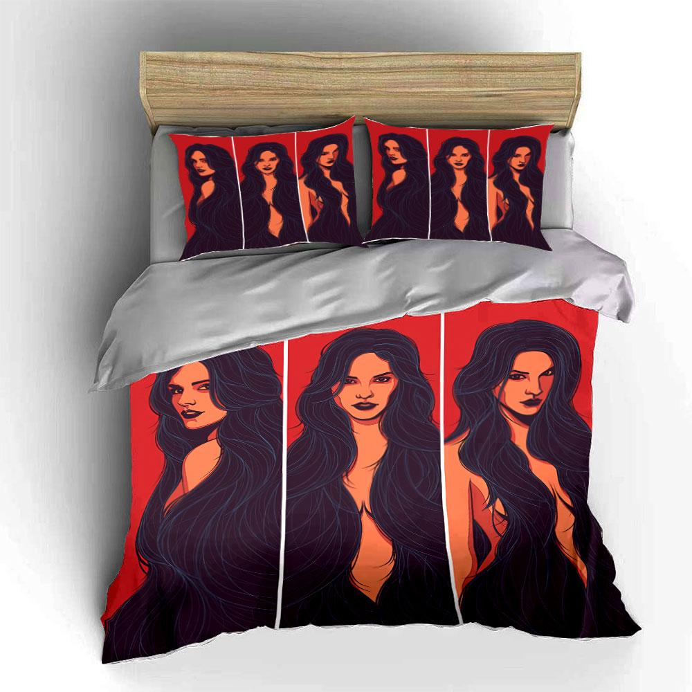 Elegant Woman Trio Art Set Bedding Duvet Cover Set Duvet Cover Pillowcases (1*Duvet Cover 2*Pillowcases, without duvet insert)