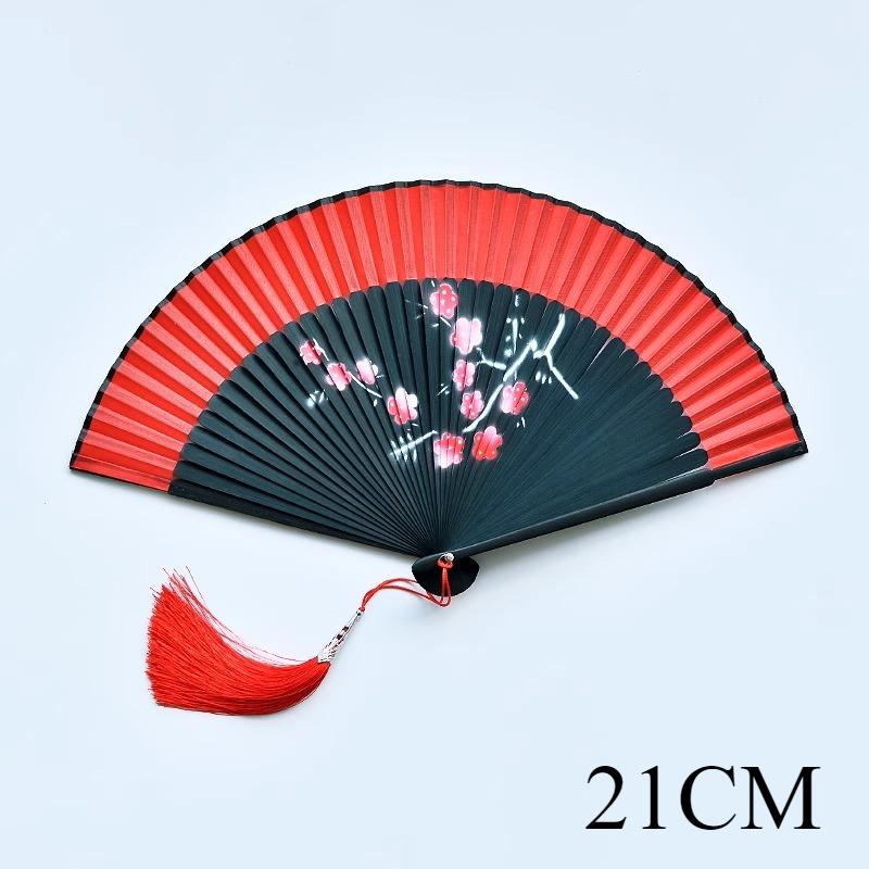 

1pc Chinese Style Folding Fan Portable Folding Fan Stage Props Short Video Props Hanfu Decoration Accessories Decorative Fan