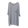 Women's Plus Size Modal Summer Dress: Loose Fit, Big Round Neck, Mid-Length Nightdress, Maternity Style