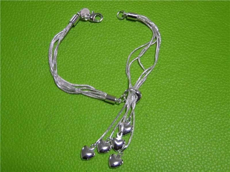 Hot Fashion Charm Tassel Heart Pendant  Chain Bracelets