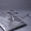Gray Frame Square Anti Blue Light Reading Glasses Men Business Metal Frame Farsighted Vintage Eyeglasses Readers+125+175