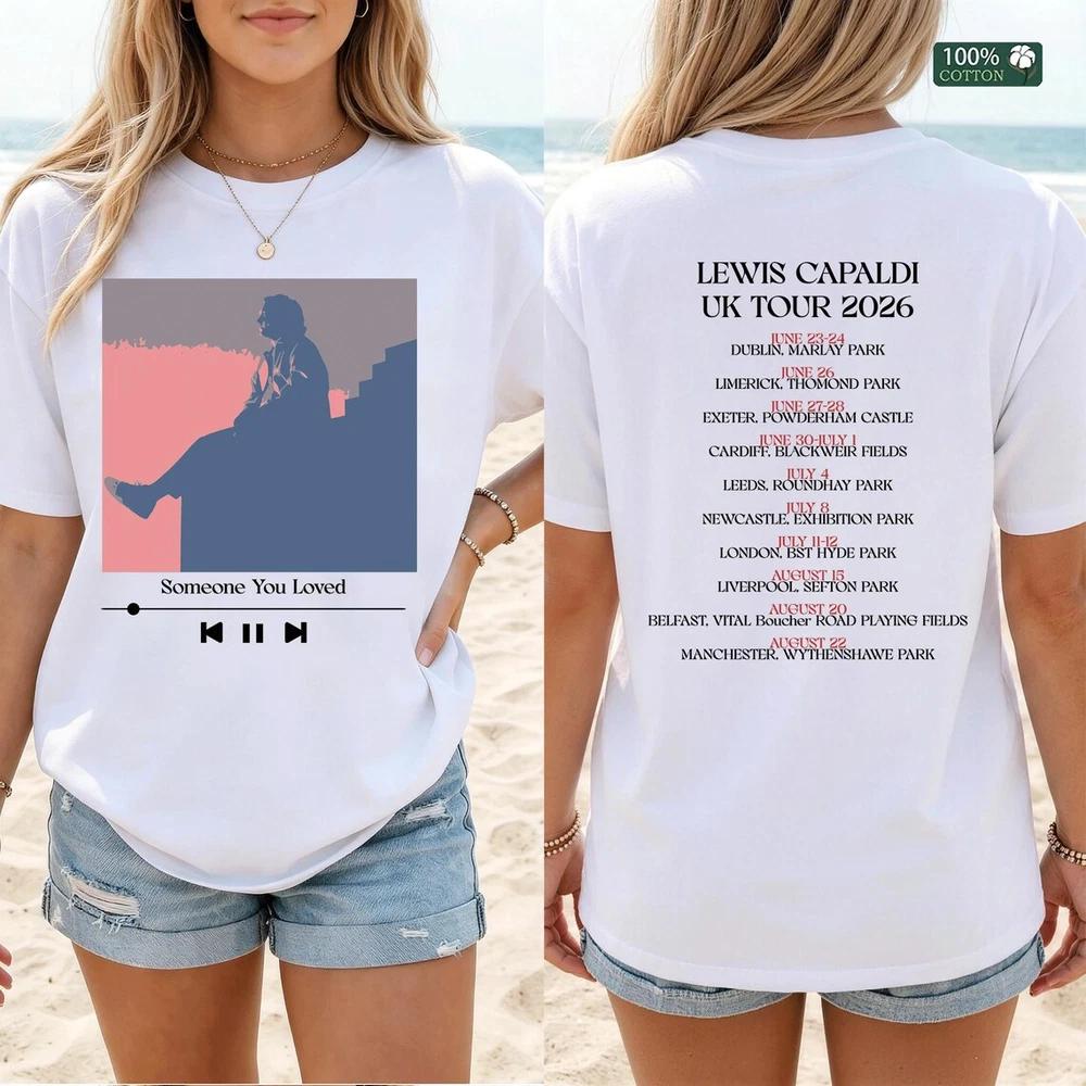 Vintage Lewis Capaldi Uk Tour 2026 Concert Tshirt S