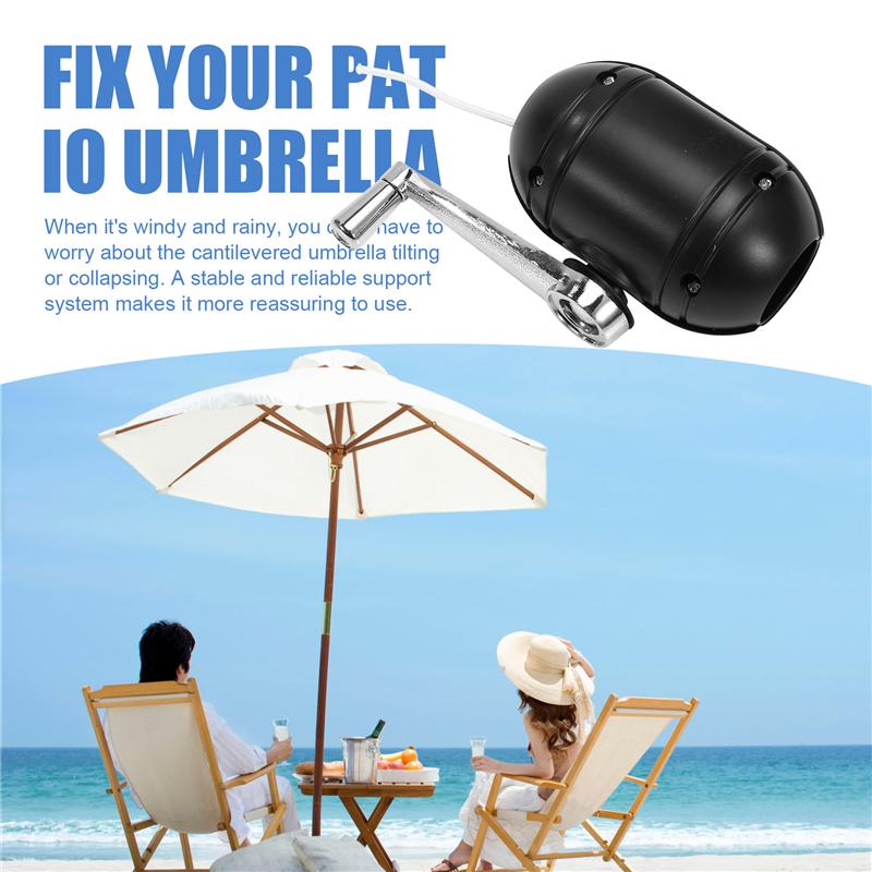 A96I-Cantilever Umbrella Parts, Patio Umbrella Holder Rocking Handle Adjustable Umbrella Stand Parts Patio Umbrella