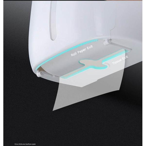 Wasserdichter, kreativer Toilettenpapierhalter zur Wandmontage, multifunktionales Toilettenpapierfach, doppelschichtig, tragbare Tissue-Aufbewahrungsbox, Badezimmerzubehör