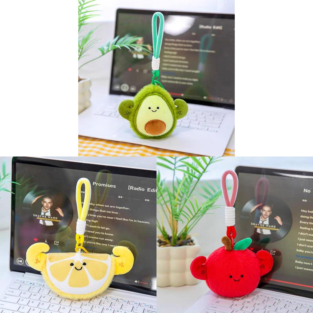 Fruit Plush Keychain With Pp Cotton Filling For Kids And Adults