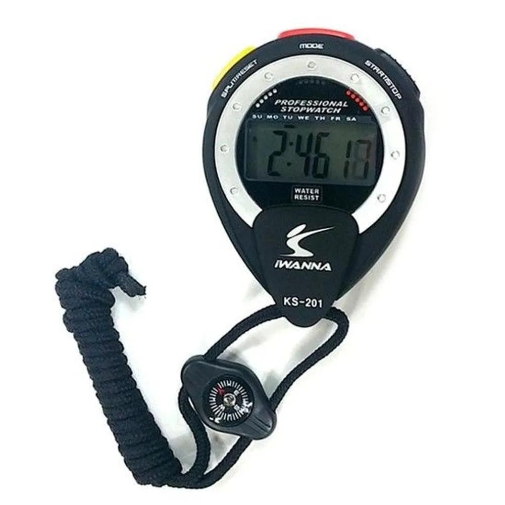 Stopwatch, second counter, timer watch, stopwatch, black KS201, stopwatch, timer watch, sports stopwatch