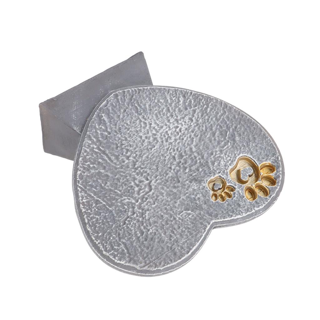 Herzförmiger Tiergrabstein DIY Harz Hunde Haustier Gedenkstein Außendekoration