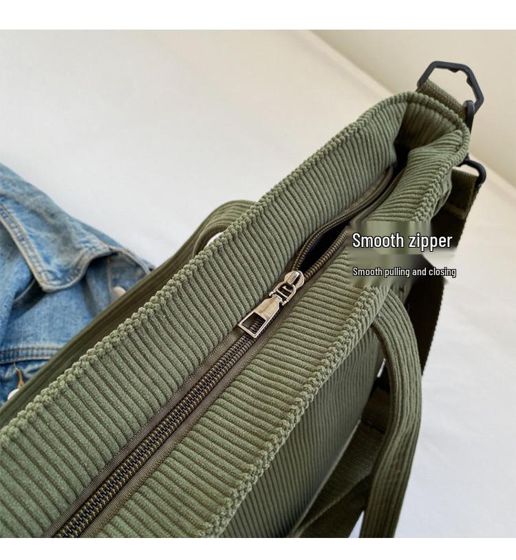 Stilvolle Cord-Tragetasche mit großem Fassungsvermögen für Damen - Perfekt für Arbeit, Schule und den täglichen Gebrauch