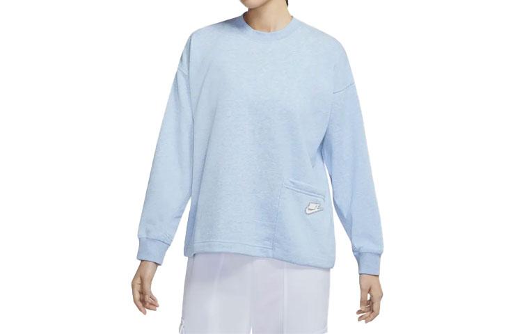

Nike Sweatshirts Women s Light Armory Blue Crew Neck Moderate Regular CZ9244-440 L