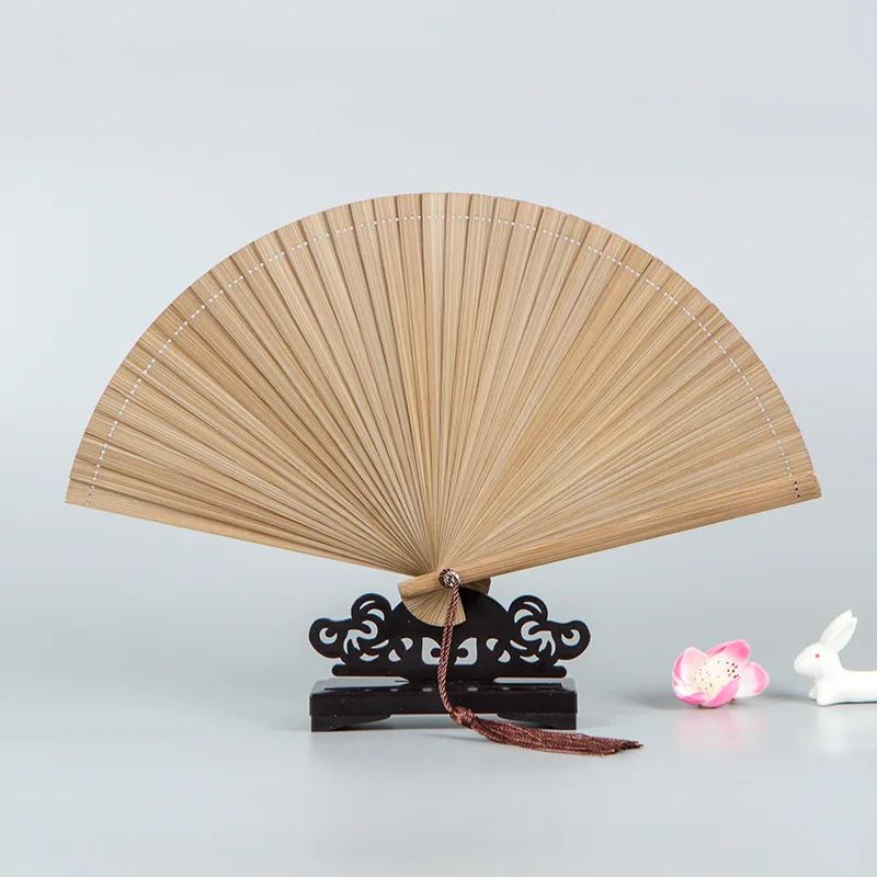 Elegant Bamboo Hand Fan Folding with Tassel Women Girls Summer Party Wedding Birthday Dance Gift Perfect for Hanfu Cheongsam