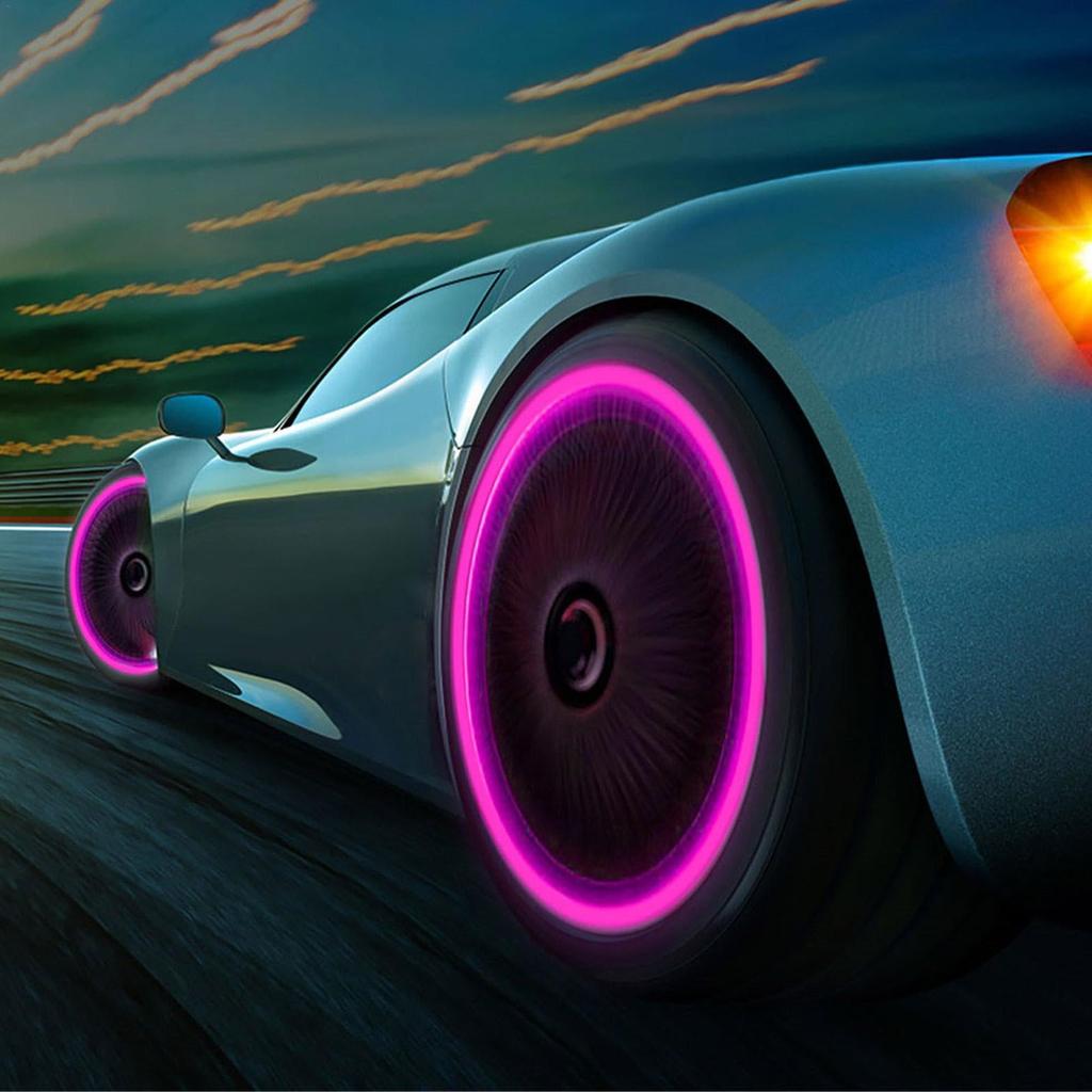 Tire Air Valve Cap Fluorescent Car Tire Valve Stem Cap Automobile Corrosion Resistant Lightweight