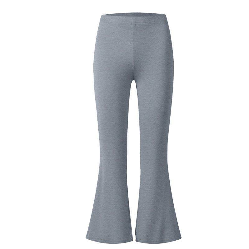 8-12 Years Kids Girls Solid Color Casual Flare Pants