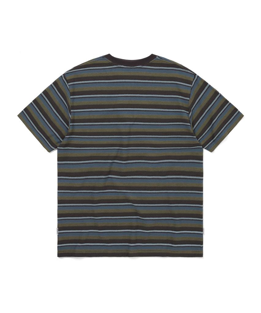 THISISNEVERTHAT Inside Out Striped Tee Olive