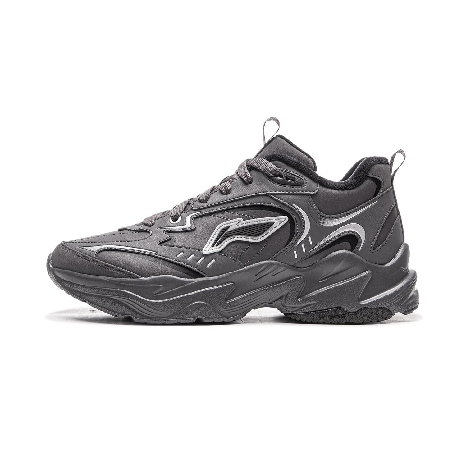 Li Ning LN DEFENDER Fleece Lined Thermal Fashion Versatile Soft, Lightweight Cushioning Height Increasing Rebound AGCV395-1 42