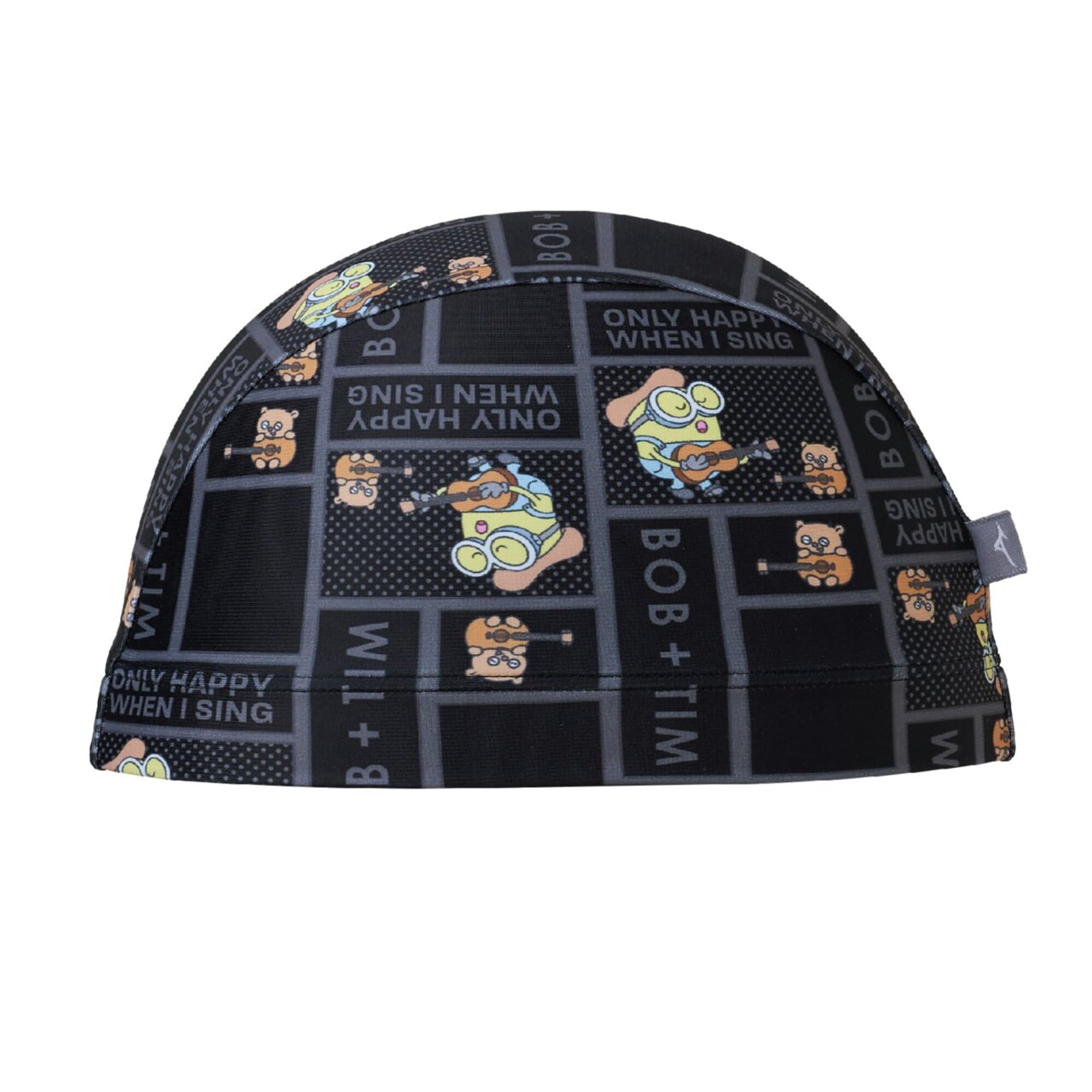 

MIZUNO Minion Bob Tim Swim Size N2JWC500 & 2-Way Cap, 2025SS, All-Over Print, F, Black, чёрный