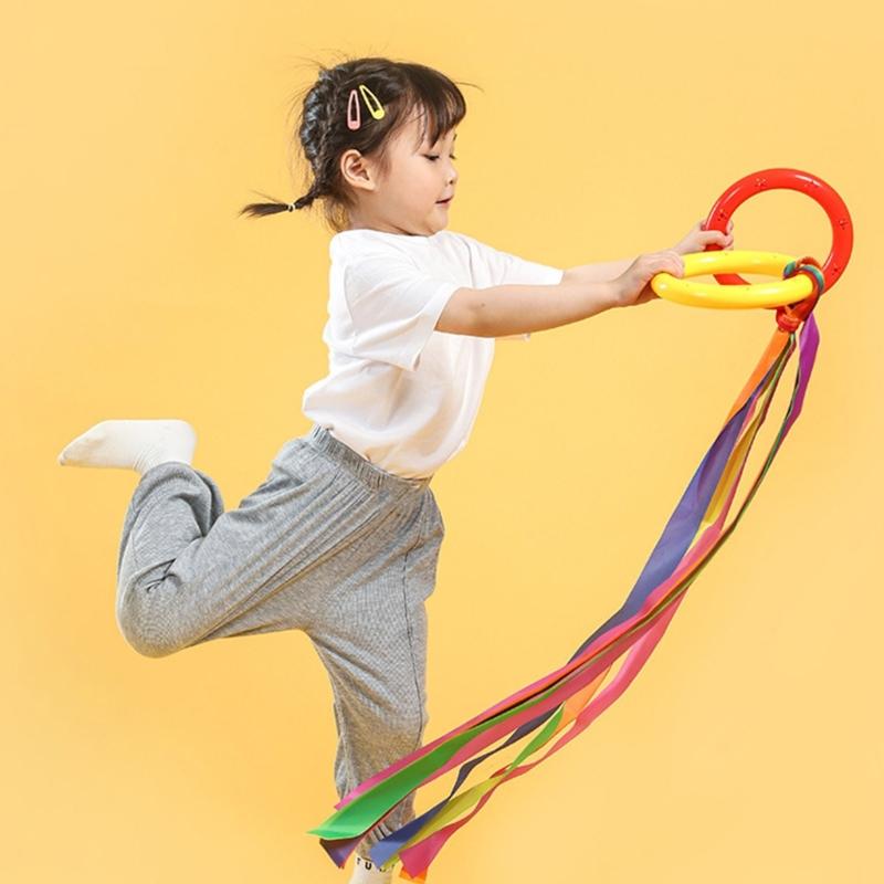 12 Nastri per Ginnastica Ritmica, Nastri Danzanti per Palestra, Allenamento, Circo, Danza, Twirling, Nastri Danzanti Colorati