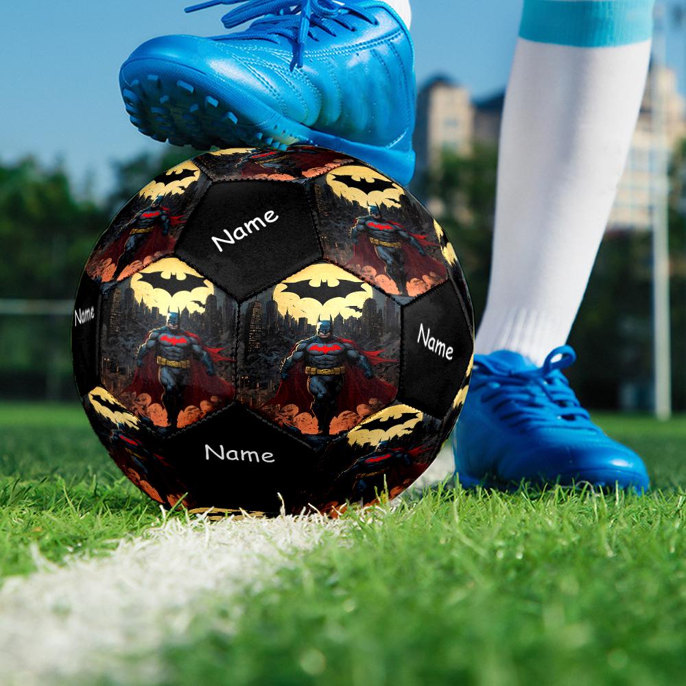 Custom Name Batman Theme Size 5 Soccer Ball, Suitable for Both Indoor and Outdoor Matches, a Gift Suitable for Everyone.