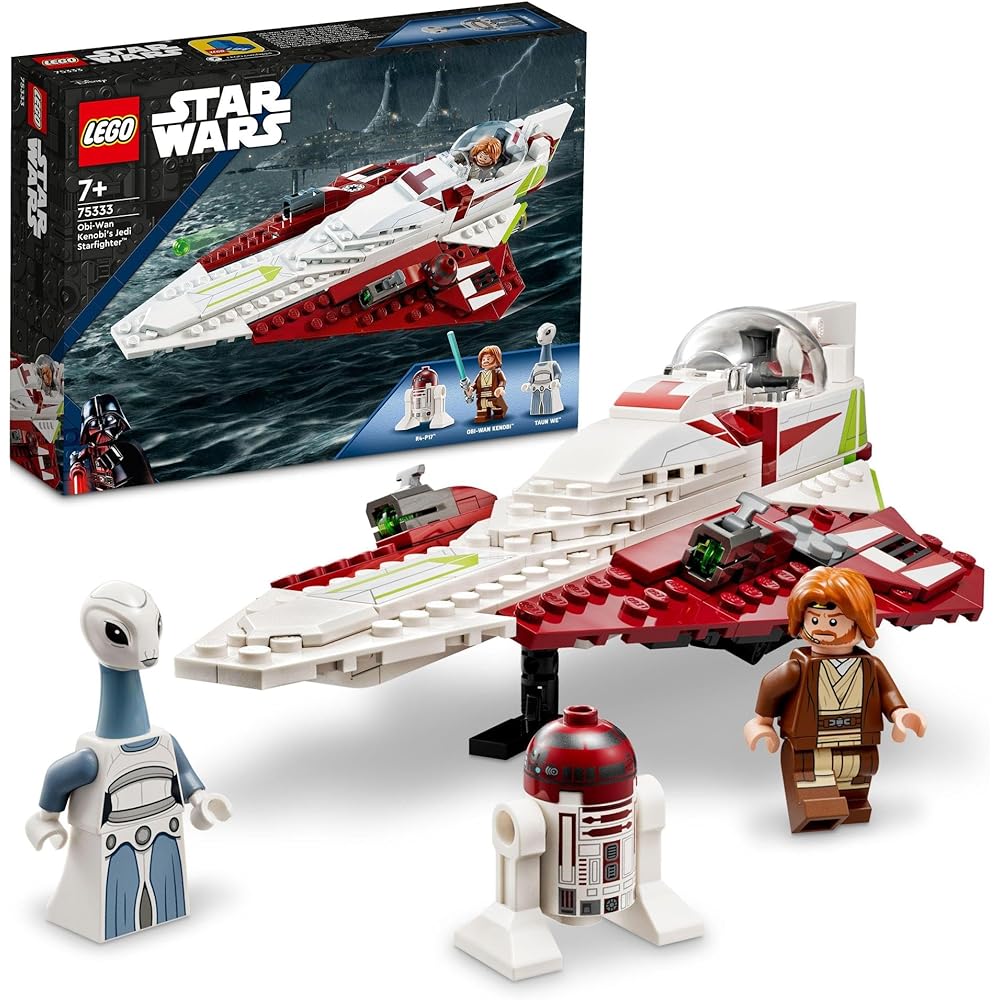 LEGO Star Wars Obi-Wan Kenobi Jedi Starfighter 75333 Building Toy for Kids Ages 7 and Up