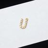 Copper-Plated Gold Micro-Inlaid Diamond English Letter Pendant: 26 Charm Options for Necklaces or Earrings
