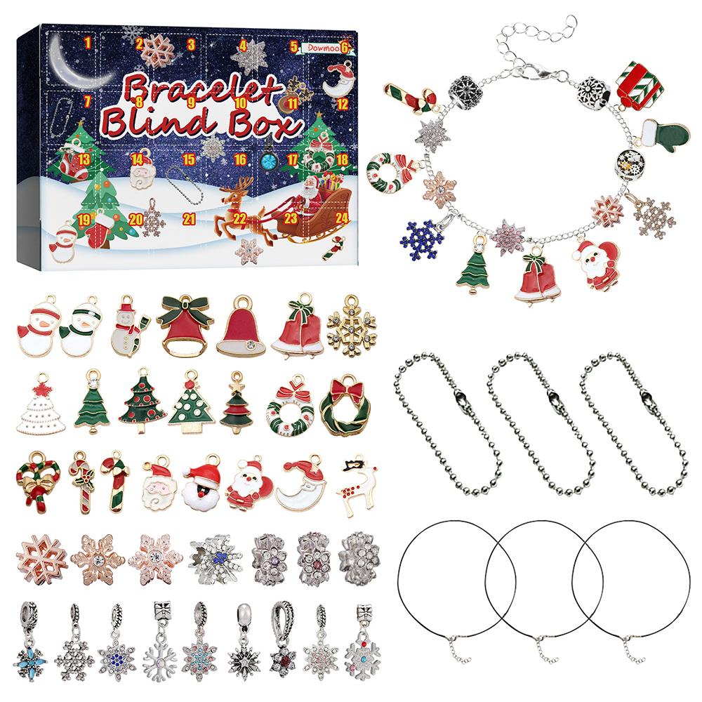 Weihnachtsarmband Adventskalender Countdown 24 Tage Blind Box Kinder Weihnachtsgeschenk