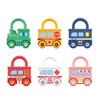 Children's Early Education Fun Unlocking Car Set Mini Numbers and Letters Paired with Puzzle Unlocking Toys School Home Box Gift