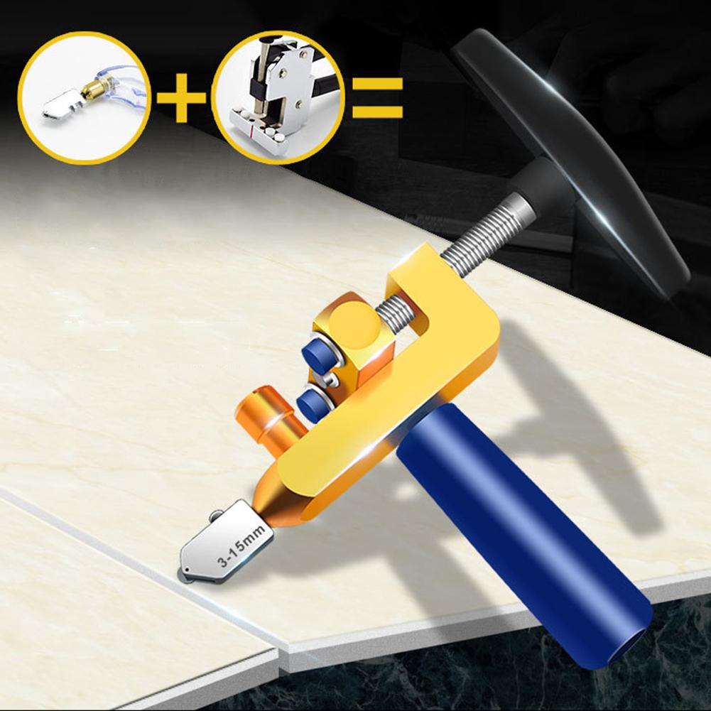 2 in 1 Practical Manual Tile Cutter with Wheel Diamond Roller Multifunction Glass Cutter Divider Ceramic Tile Opener Tools