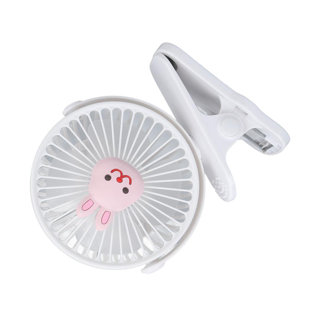 Baby Stroller Fan Clip USB Cartoon 3 Speeds Portable Fashionable Adjustable Clip Stroller Fan