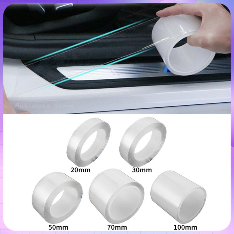 Uniwersalna Naklejka Ochronna na Próg Zderzaka Drzwi Samochodowych Przezroczysta Listwa Antykolizyjna Odporna na Zużycie Auto