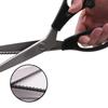 Stainless Steel Fabric Cloth Crafts Scissors, Triangle /Circle Arc Teeth Lace Dressmaking Zig Zag Cut Tailor's Sewing Shears