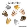 100pcs 8*10 Mm Hollow Out Flower Shape Filigree Cone End Beads Caps For DIY Bracelet Earrings Jewelry Making Supplies Accessorie
