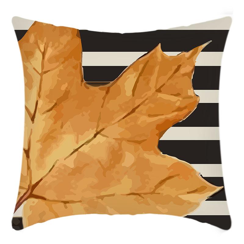 New Thanksgiving Pillowcase Orange Maple Leaf Letter Print Home Decoration Holiday Pillow Pillowcase