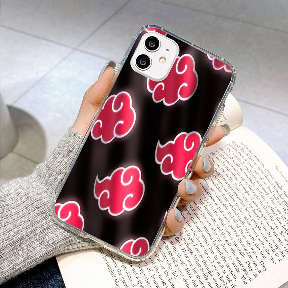 Case for Samsung A04 A14 A23 A34 A54 M23 M33 M52 M53 Realme 10 9 C30S C35 C55 VIVO Y02S Y21 Y51 X80 Pro Transparent Cover WI50 Akatsuki Naruto Cloud