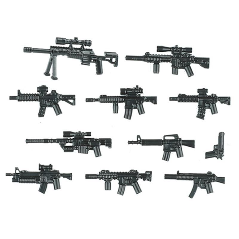 Modern Special Forces Figures Military Weapons Building Blocks Army Soldier City Police Multicolour AK Accessories Bricks Toys