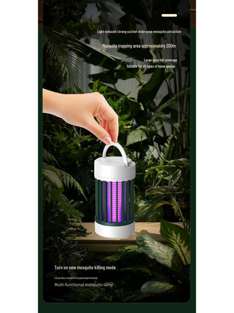 USB Mosquito Killer Lamp: Indoor/Outdoor Electric Shock with Purple Light Photocatalyst Mosquito Repellent and Night Light.