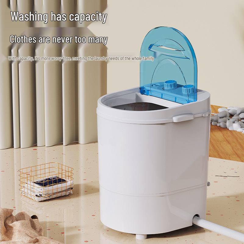 Mini Mașină de Spălat Compactă Semi-Automată pentru Haine de Bebeluș, Șosete, Lenjerie Intimă - Ideală pentru Acasă, Chirie sau Utilizare în Cămin