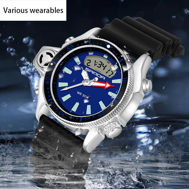 Neue Europa und Die Vereinigten Staaten Großes Zifferblatt Tischsport Multi-funktional Outdoor Wasserdicht Uhr Uhr für Männer und Frauen Studenten