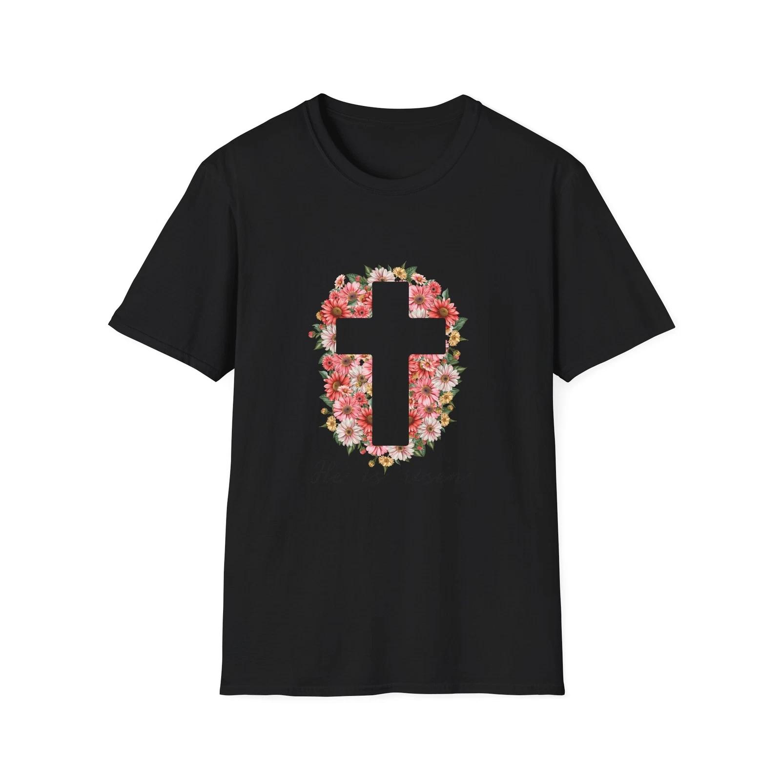 

He is Risen Floral T-Shirt, Easter Shirt, Christian Apparel, Spring Fashion, 3XL
