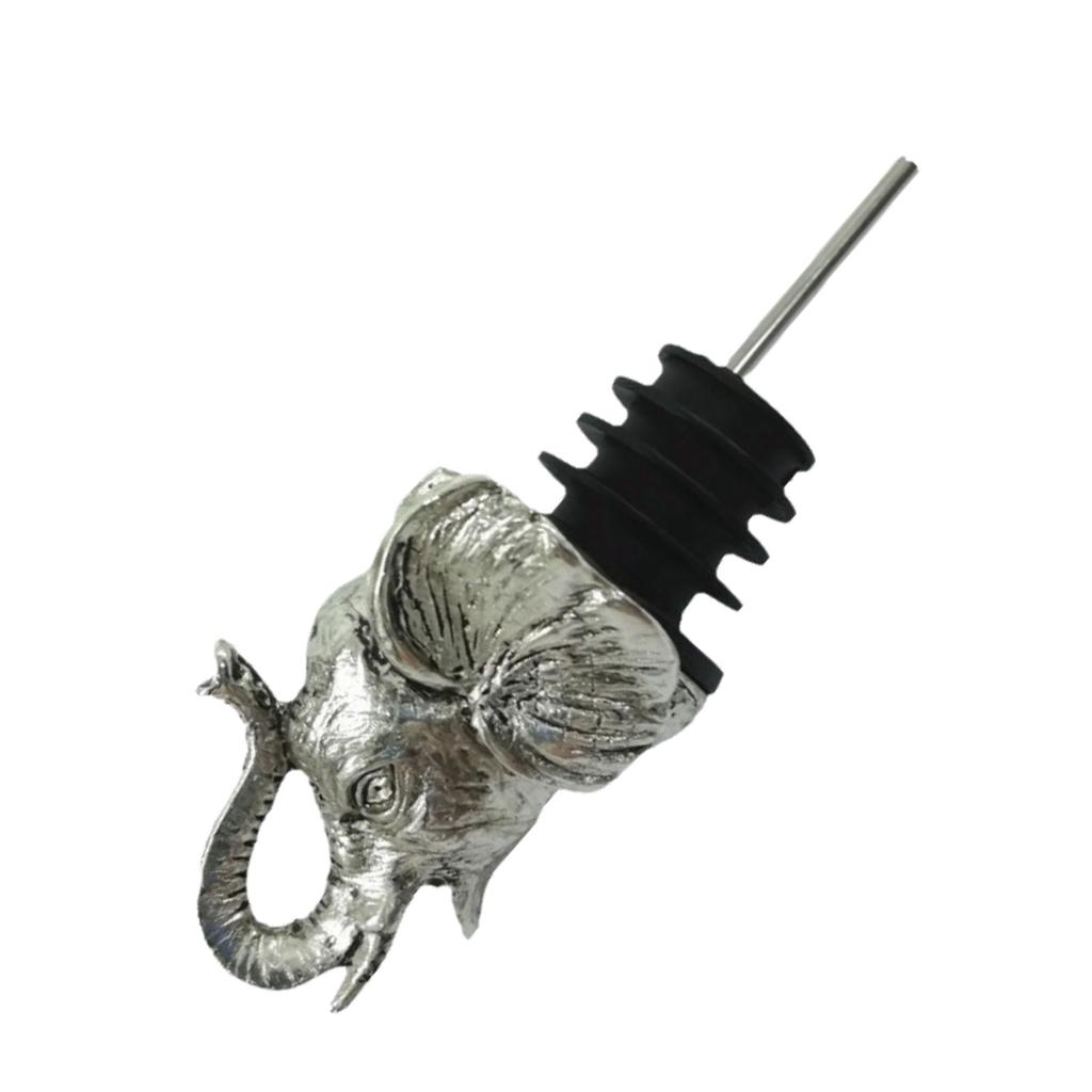 Elegant Elephant Head Wine Pourer Stopper Delicate Elephant Head Wine Stopper And Pourer For Enthusiasts And Collectors