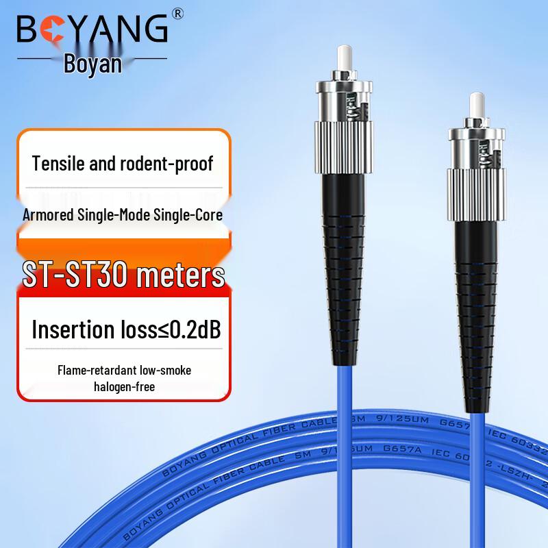 BOYANG Armored ST-ST Fiber Optic Patch Cable