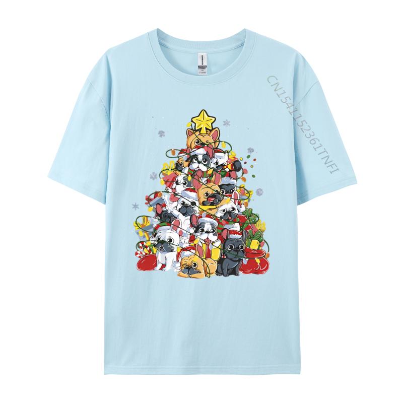 French Bulldog Christmas Ugly Dog Xmas T-shirt Black Cotton Camisa Tees Special T Shirt Street Graphic Tees