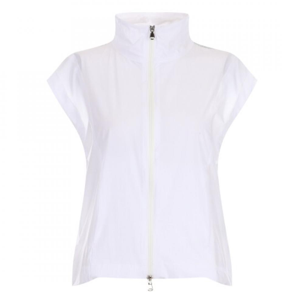 Shop Women Premium Half Neck Windbreaker Layered Golf Vest Lb Wvs 20614 White